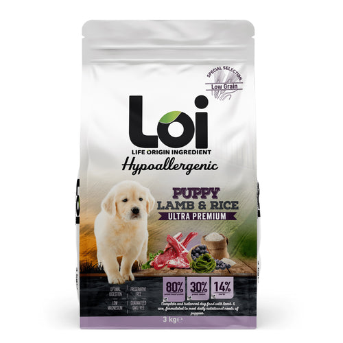 LOI Hipoalerjenik Kuzu Etli Yavru Köpek Maması 3 Kg