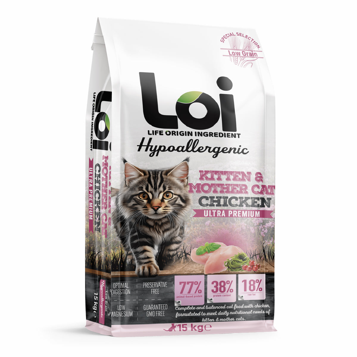 LOI Hipoalerjenik Tavuklu Yavru Kedi Maması 15 Kg