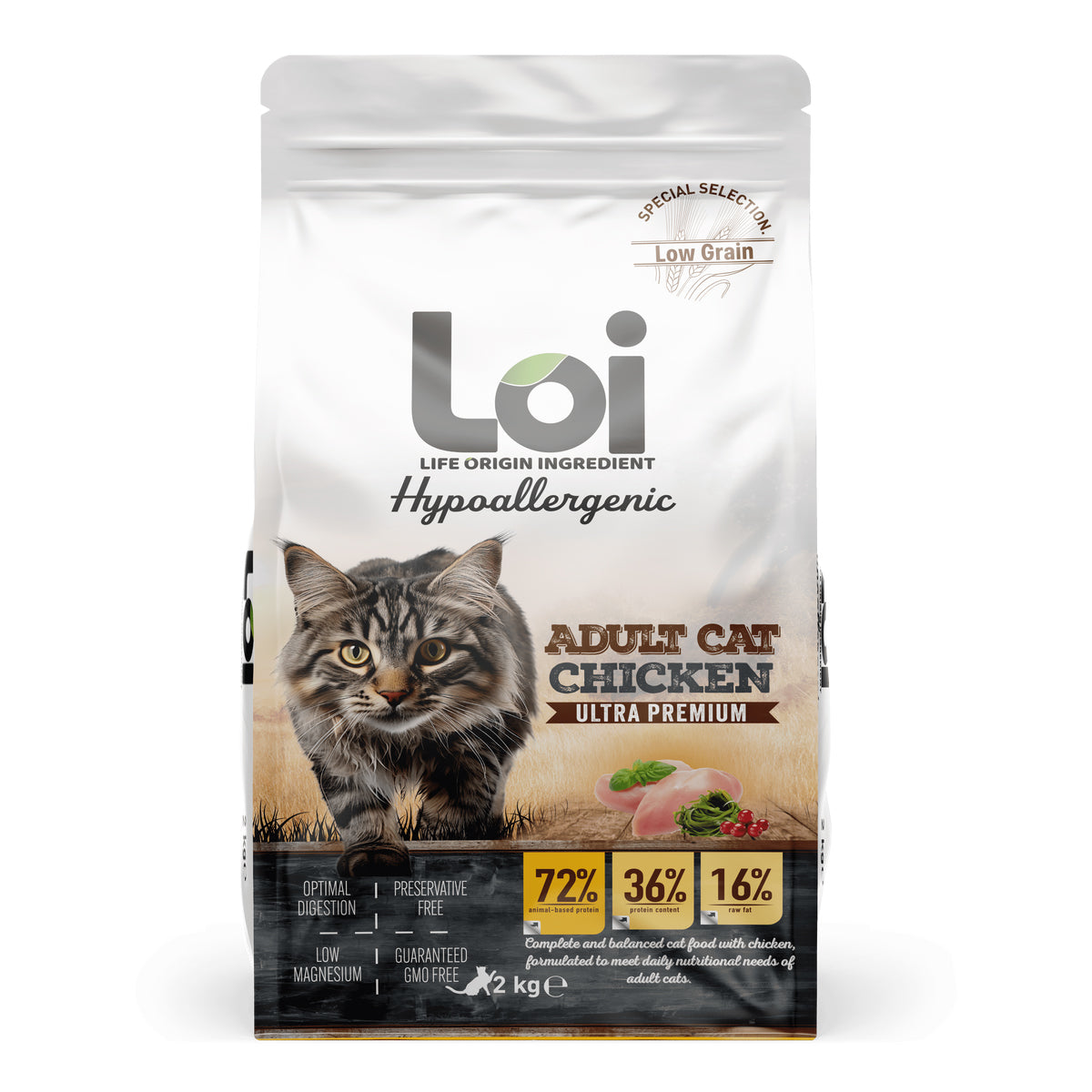 LOI Hipoalerjenik Tavuklu Kedi Maması 2 KG