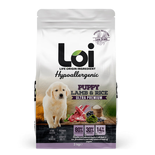 LOI Hipoalerjenik Kuzu Etli Yavru Köpek Maması 3 Kg