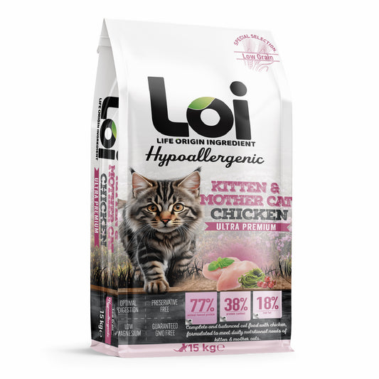 LOI Hipoalerjenik Tavuklu Yavru Kedi Maması 15 Kg