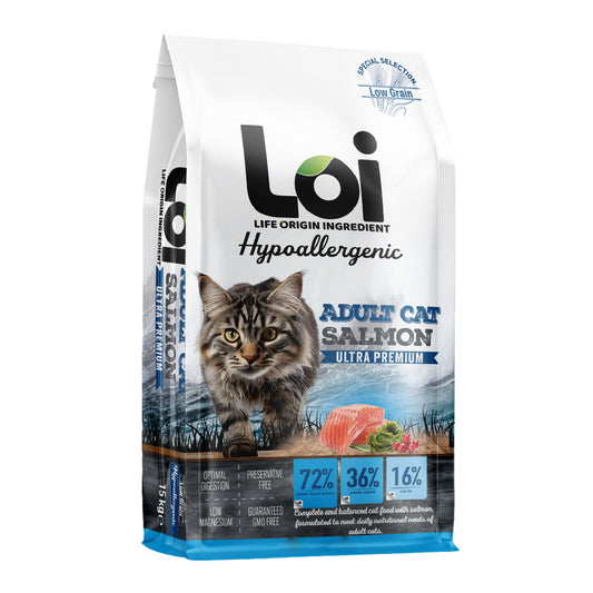 LOI Hipoalerjenik Somonlu Kedi Maması 15 KG