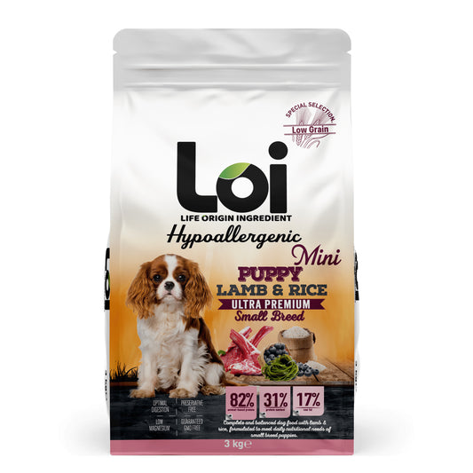 LOI Hipoalerjenik Kuzu Etli Küçük Irk Yavru Köpek Maması 3 Kg