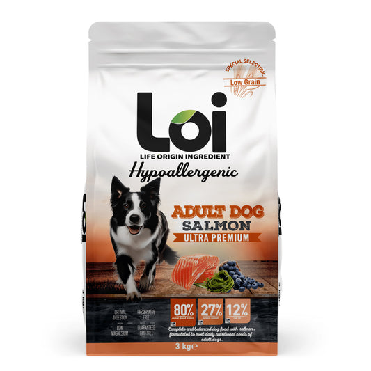 LOI Hipoalerjenik Somonlu Köpek Maması 3 Kg