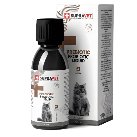 Supravet Probiyotik, Kedi Bağışıklık Güçlendirici Sıvı Probiyotik + Prebiyotik Takviyesi 100 ml