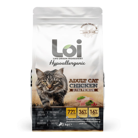 LOI Hipoalerjenik Tavuklu Kedi Maması 2 KG